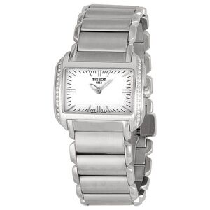 Tissot T-Wave White Dial Stainless Steel Ladies Watch